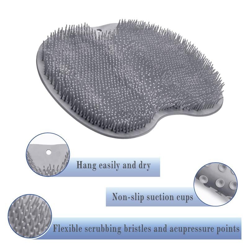 🏆Flash Sale⚡ 50K+ SOLD! Almost Gone-💥Silicone Shower Foot Scrubber Mat,Best gifts