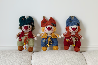 The Knitted Clown Family – Every Stitch Holds Warmth