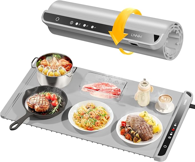 Electric Food Warming Mat – Fast Heating, Portable, with Timer – Perfect for Home & Parties