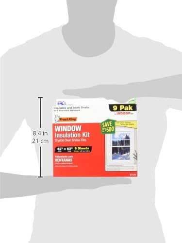 🏠 Warm Indoor Window Insulation Kit – Clear Shrink Film, 9-Pack
