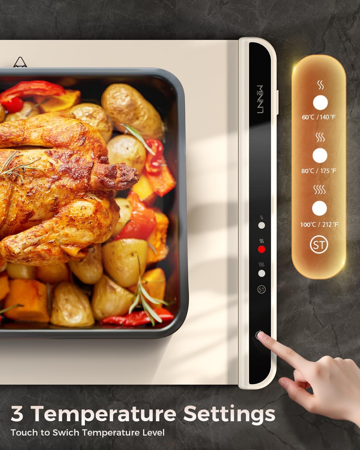 Electric Food Warming Mat – Fast Heating, Portable, with Timer – Perfect for Home & Parties