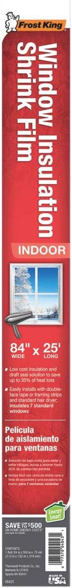 🏠 Warm Indoor Window Insulation Kit – Clear Shrink Film, 9-Pack