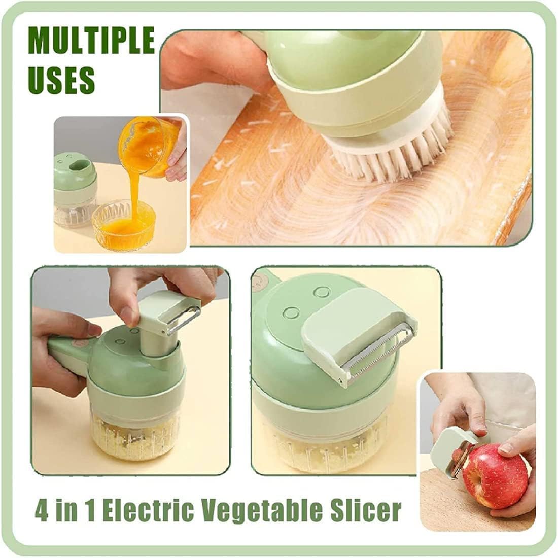 4-in-1 Handheld Electric Vegetable Cutter & Mini Food Chopper 🍅🥕