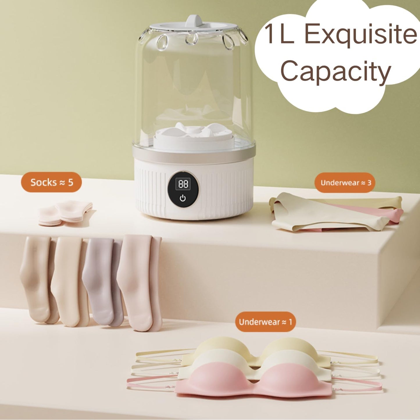 Cordless Mini Washer for Travel & Small Laundry 🧳