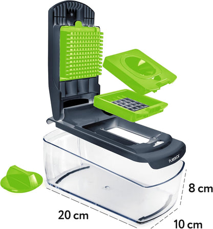 Fullstar The Original Pro Chopper - Vegetable Chopper and Spiralizer, Food Chopper with Container, Fruit Slicer, Kitchen Gadgets & Accessories, Home Essentials (All in 1, White)
