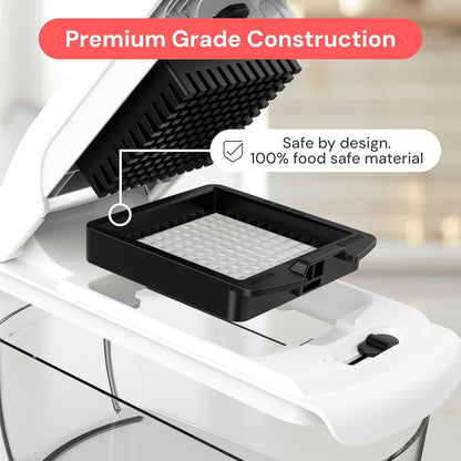 Fullstar The Original Pro Chopper - Vegetable Chopper and Spiralizer, Food Chopper with Container, Fruit Slicer, Kitchen Gadgets & Accessories, Home Essentials (All in 1, White)