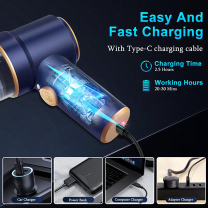 KMM Handheld Car Vacuum Cleaner, 11000PA Vacuum Cleaner & Air Duster, 120W High Power Vacuum Portable Cordless, Hand Held Vacuum Rechargeable with Multi-Nozzles & LED Light for Home, Car, Office