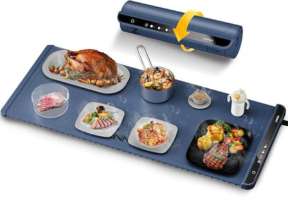 Electric Food Warming Mat – Fast Heating, Portable, with Timer – Perfect for Home & Parties