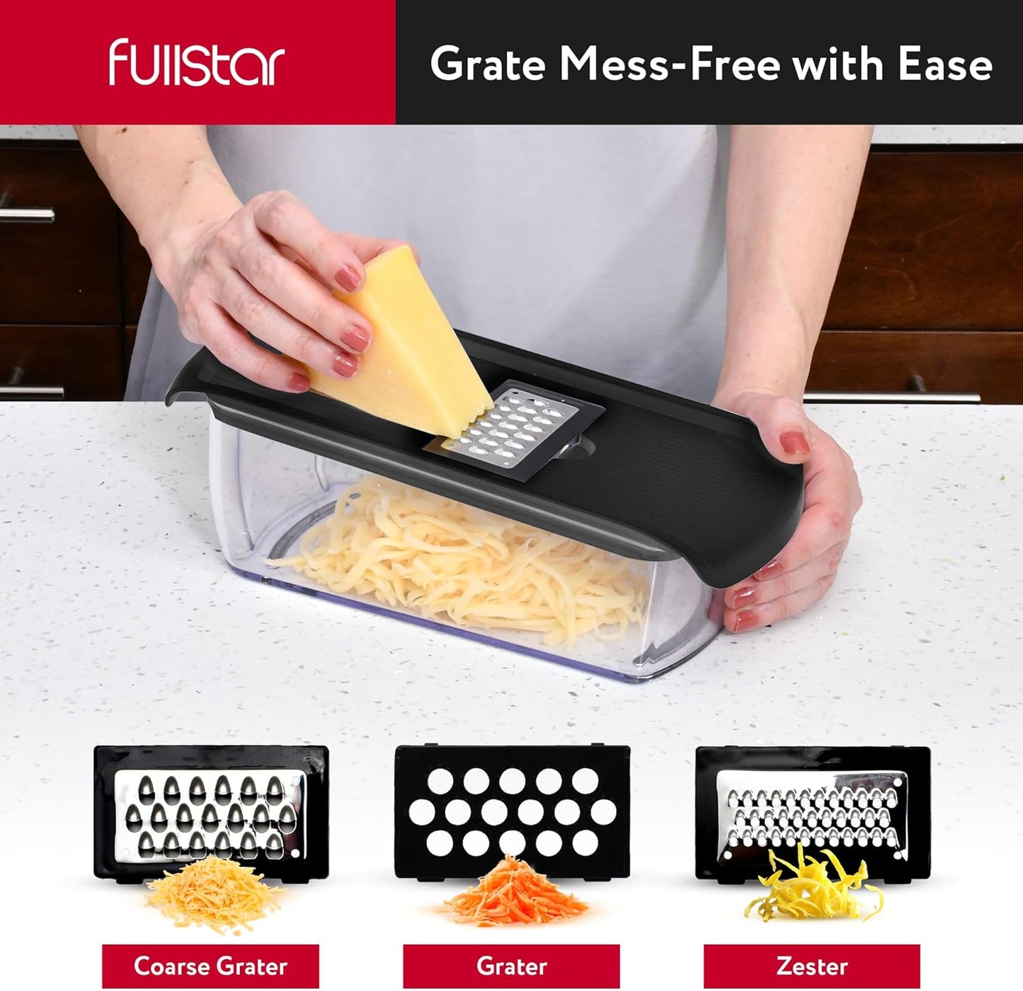 Fullstar The Original Pro Chopper - Vegetable Chopper and Spiralizer, Food Chopper with Container, Fruit Slicer, Kitchen Gadgets & Accessories, Home Essentials (All in 1, White)