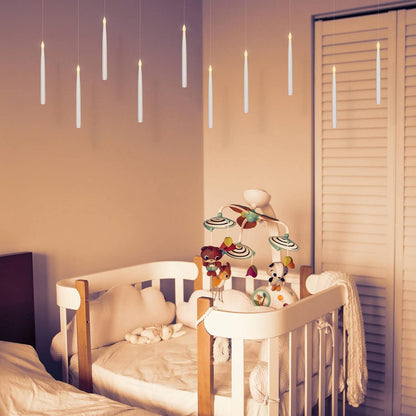 ✨ Floating Flameless Candles with Magic Wand – 20PCS Warm LED Lights for Halloween, Wedding & Party Decor