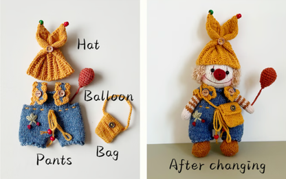 The Knitted Clown Family – Every Stitch Holds Warmth