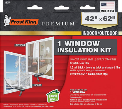 🏠 Warm Indoor Window Insulation Kit – Clear Shrink Film, 9-Pack