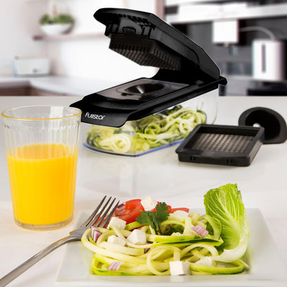 Fullstar The Original Pro Chopper - Vegetable Chopper and Spiralizer, Food Chopper with Container, Fruit Slicer, Kitchen Gadgets & Accessories, Home Essentials (All in 1, White)