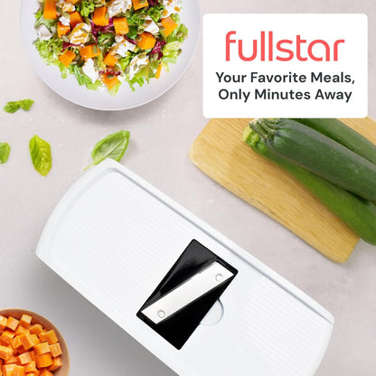 Fullstar The Original Pro Chopper - Vegetable Chopper and Spiralizer, Food Chopper with Container, Fruit Slicer, Kitchen Gadgets & Accessories, Home Essentials (All in 1, White)