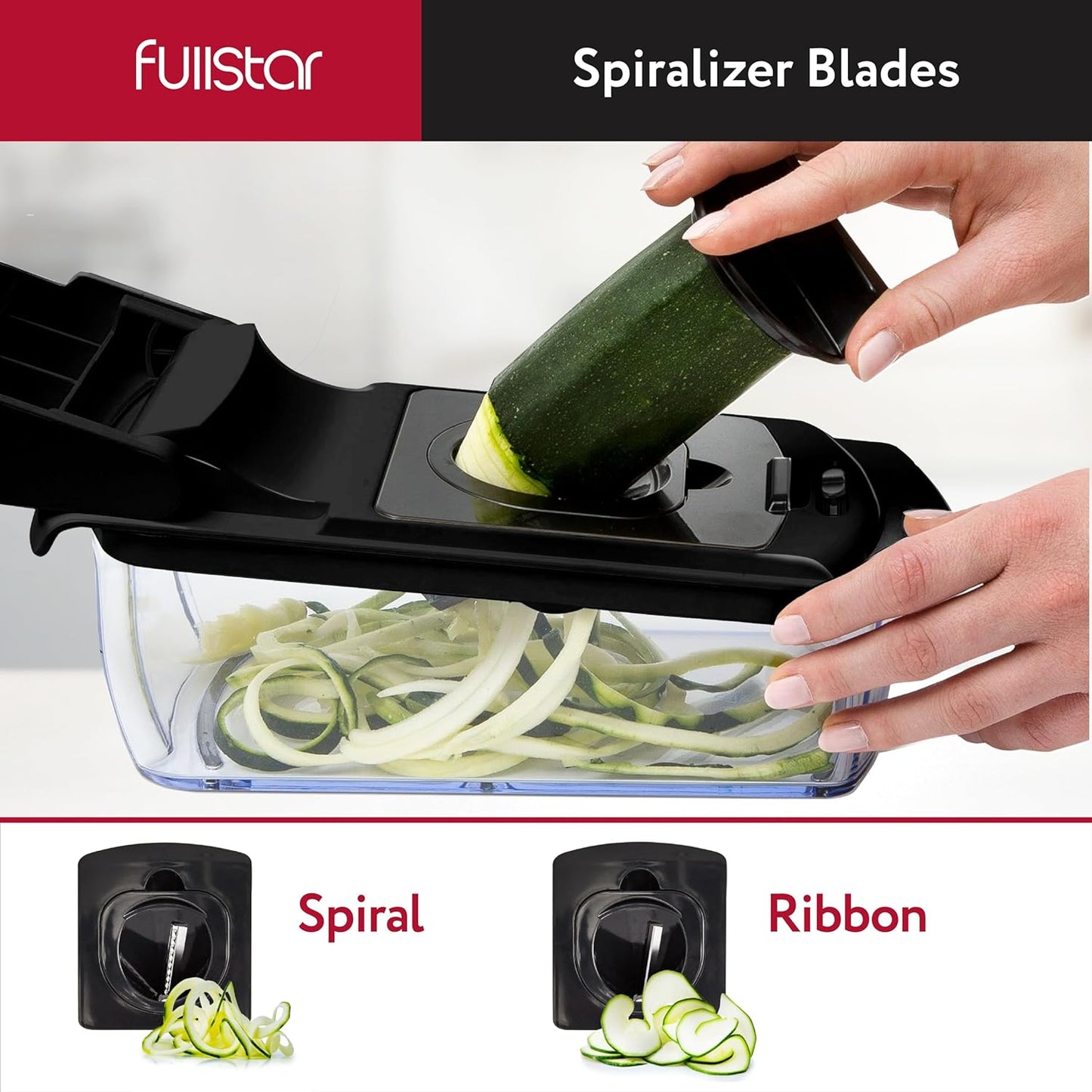 Fullstar The Original Pro Chopper - Vegetable Chopper and Spiralizer, Food Chopper with Container, Fruit Slicer, Kitchen Gadgets & Accessories, Home Essentials (All in 1, White)