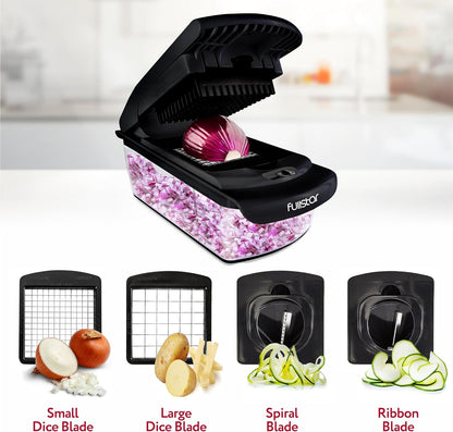 Fullstar The Original Pro Chopper - Vegetable Chopper and Spiralizer, Food Chopper with Container, Fruit Slicer, Kitchen Gadgets & Accessories, Home Essentials (All in 1, White)