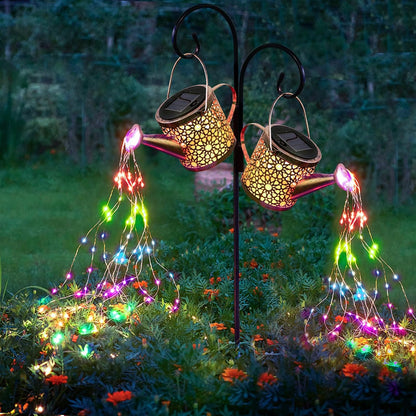 Solar Watering Can Lights – Outdoor Metal Garden Decor, Warm White 🌼
