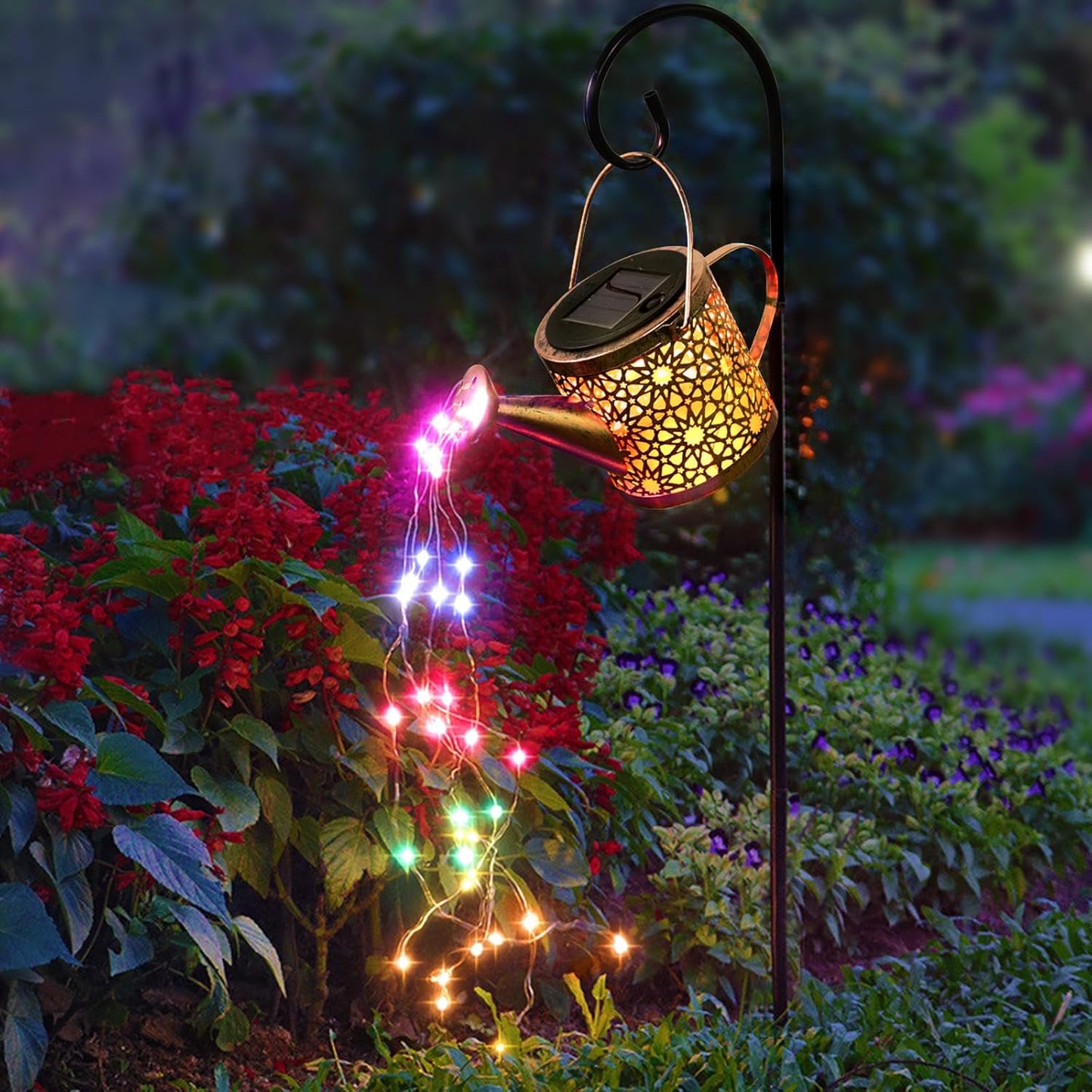 Solar Watering Can Lights – Outdoor Metal Garden Decor, Warm White 🌼