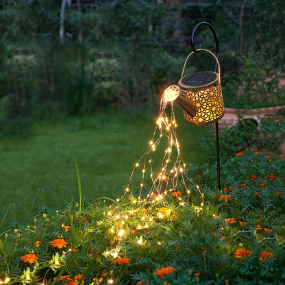 Solar Watering Can Lights – Outdoor Metal Garden Decor, Warm White 🌼