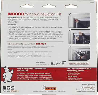 🏠 Warm Indoor Window Insulation Kit – Clear Shrink Film, 9-Pack